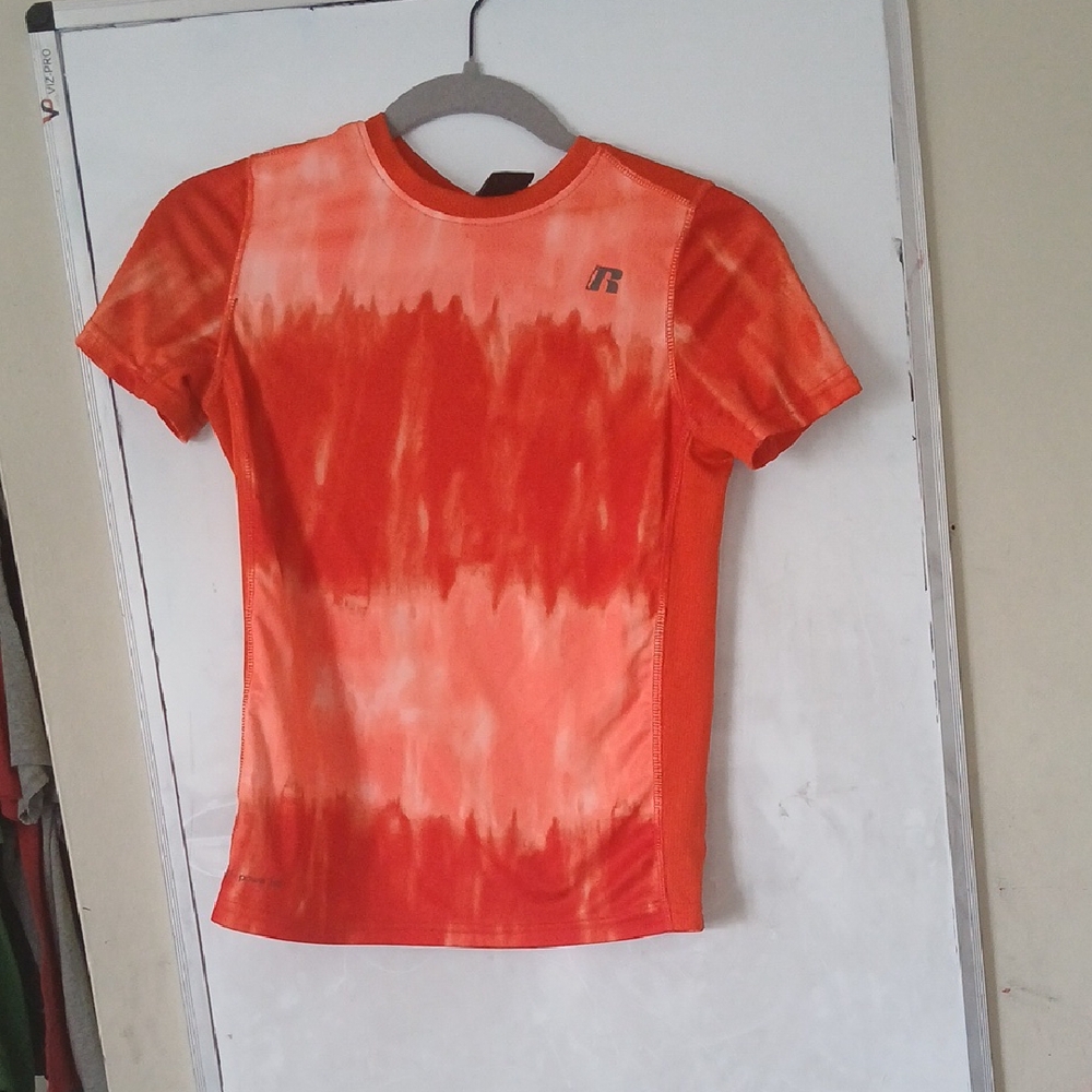 Orange Tie-Dye Athletic T-Shirt